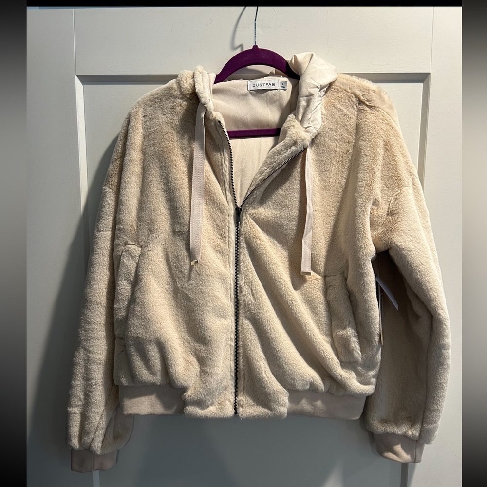 Justfab brand new with tags fuzzy jacket